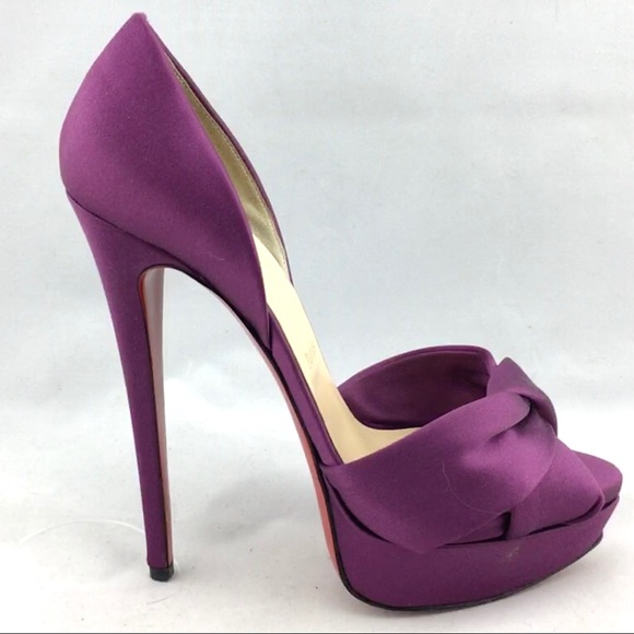 Christian Louboutin Shoes - Christian Louboutin Volpi 150mm Purple satin EU 39